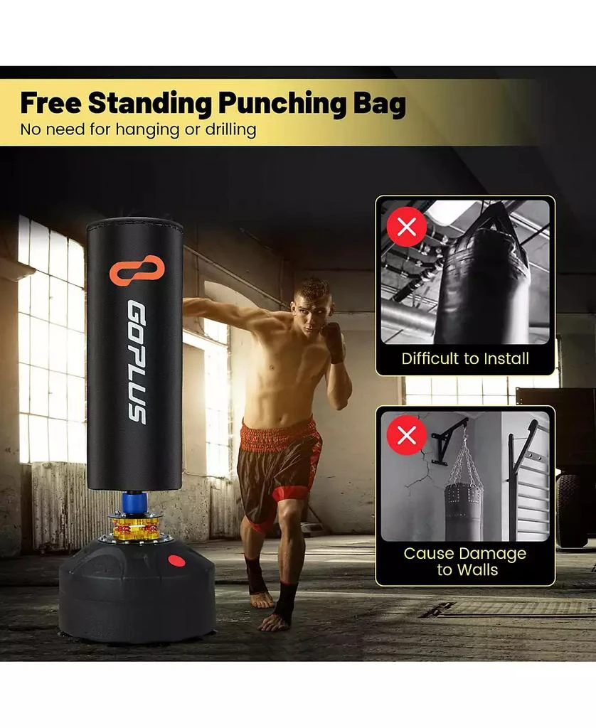 GOUUN Freestanding Punching Bag Kickboxing Bag with Stand and Suction Cup Base 7