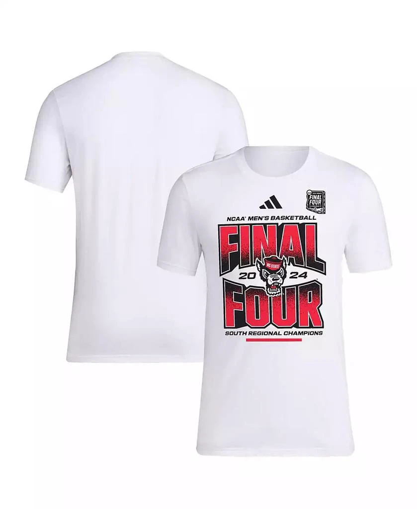 adidas Unisex White NC State Wolfpack 2024 NCAA Men's Basketball Tournament March Madness Final Four Locker Room T-Shirt 1