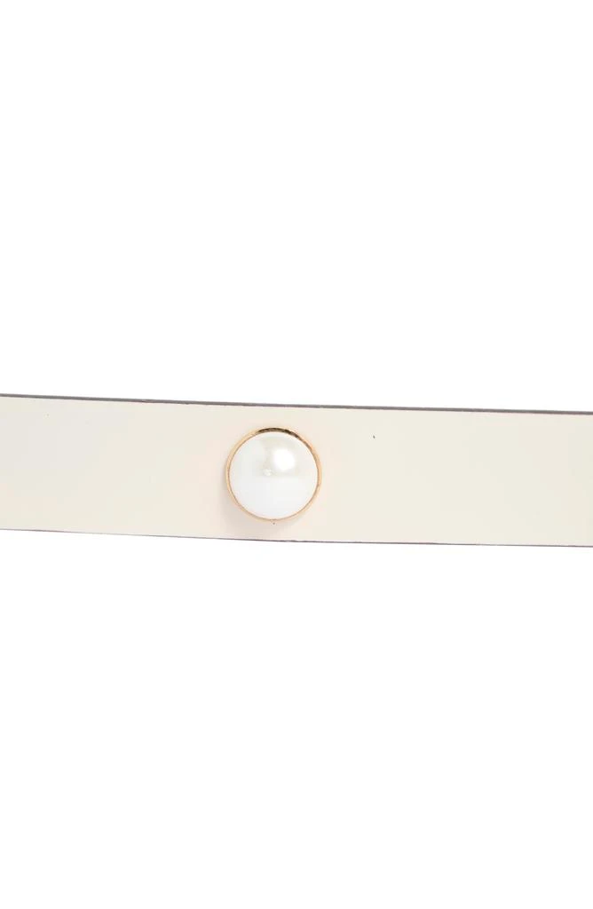 Kate Spade faux-pearl stud leather belt 2