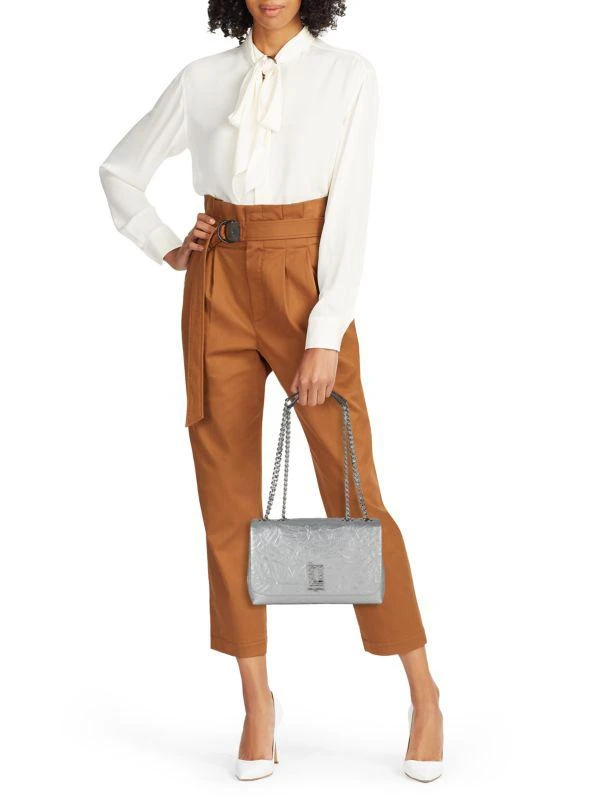 Karl Lagerfeld Paris Lafayette Cinkle Leather Shoulder Bag 2