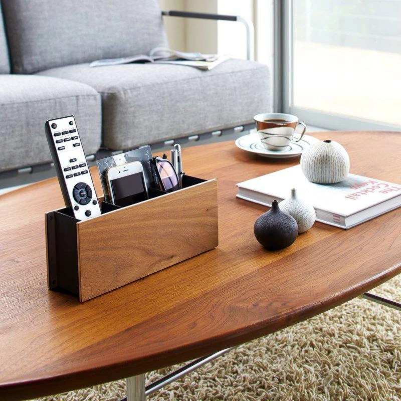 Yamazaki Home Desk Organizer Two Sizes Steel And Wood S 1