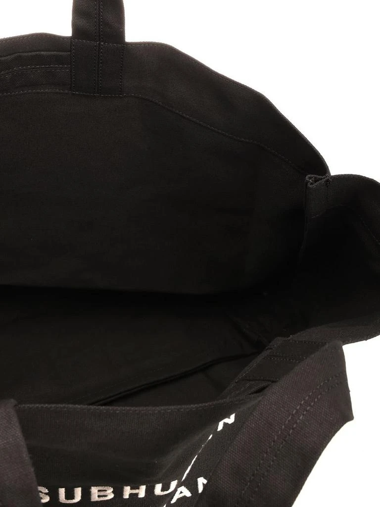Rick Owens Rick Owens Slogan Embroidered Beach Tote Bag 4