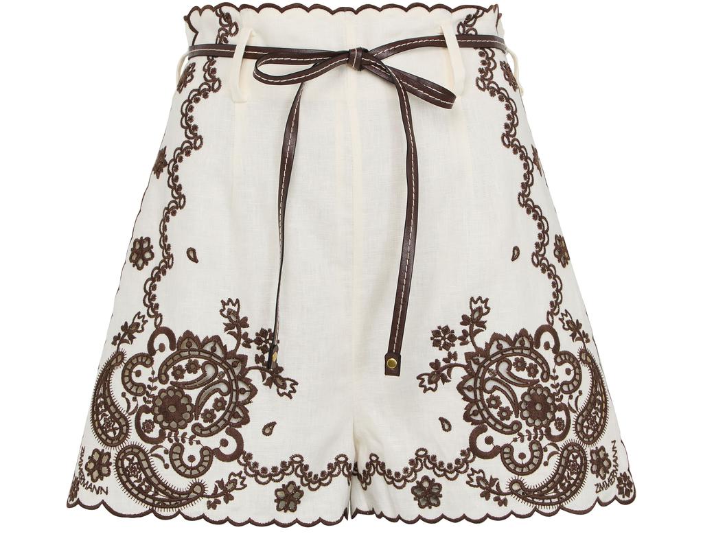 Zimmermann Ascension embroidered shorts