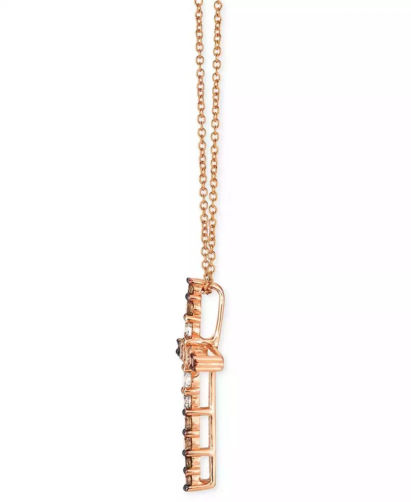 Le Vian Chocolate Ombré Diamond Cross 18" Pendant Necklace (1/2 ct. t.w.) in 14k Gold (Also Available in Rose Gold or White Gold) 2