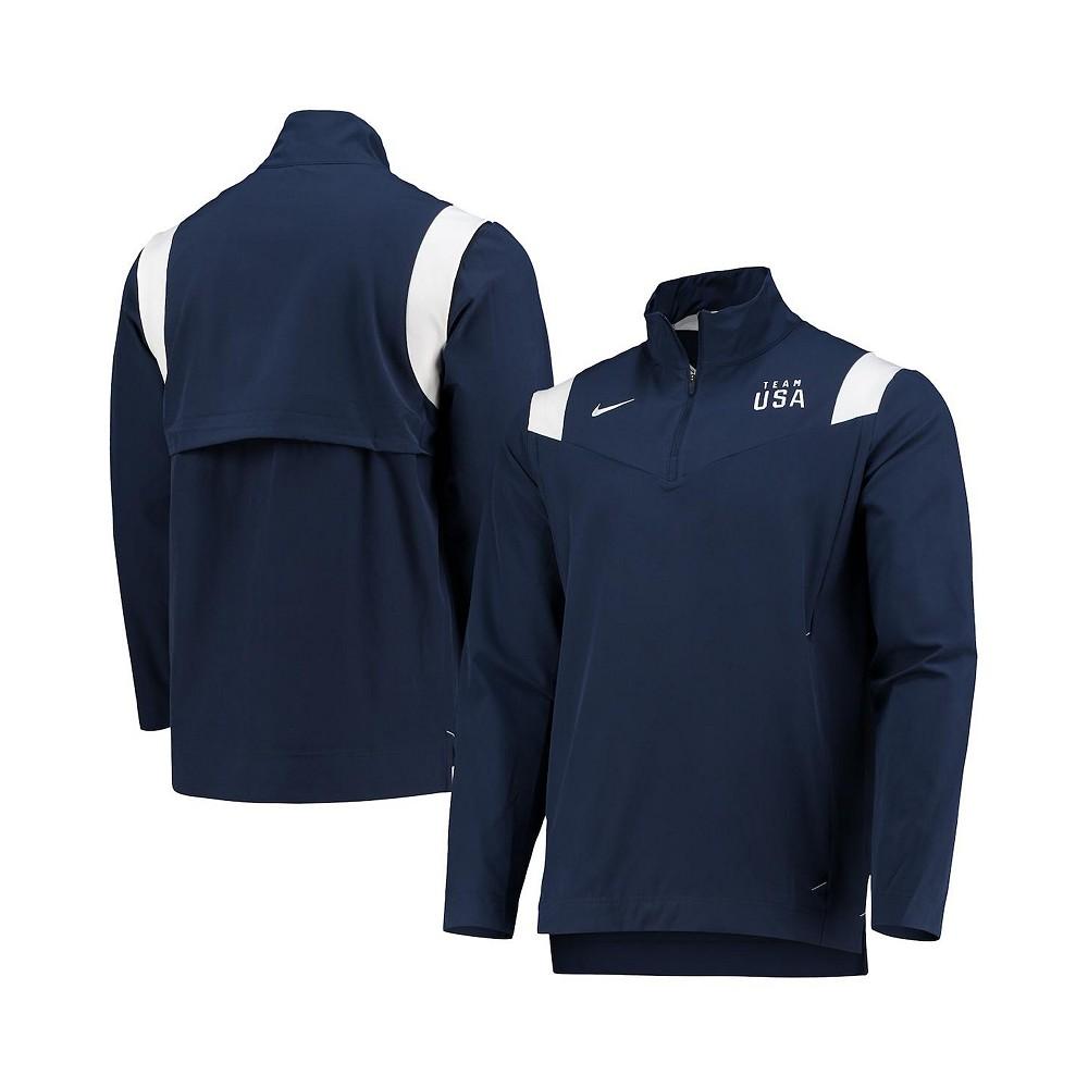 Nike Men's Navy Team USA On-Field Quarter-Zip Jacket