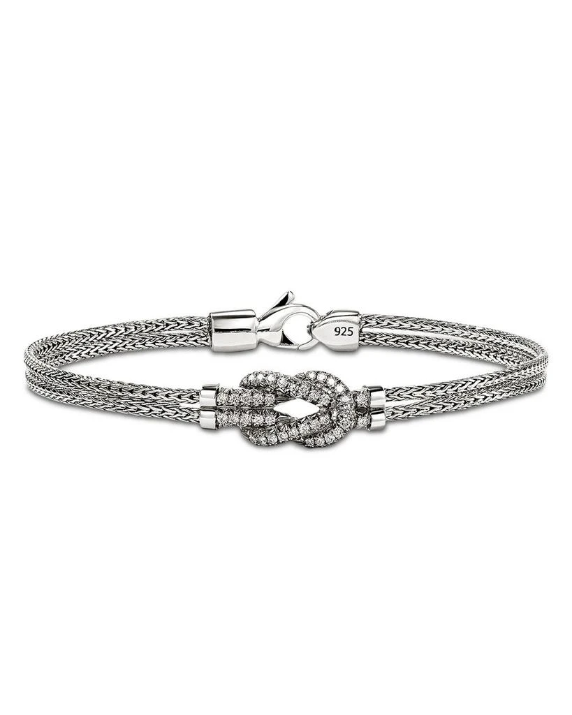 JOHN HARDY Sterling Silver Love Knot Diamond Bracelet 1