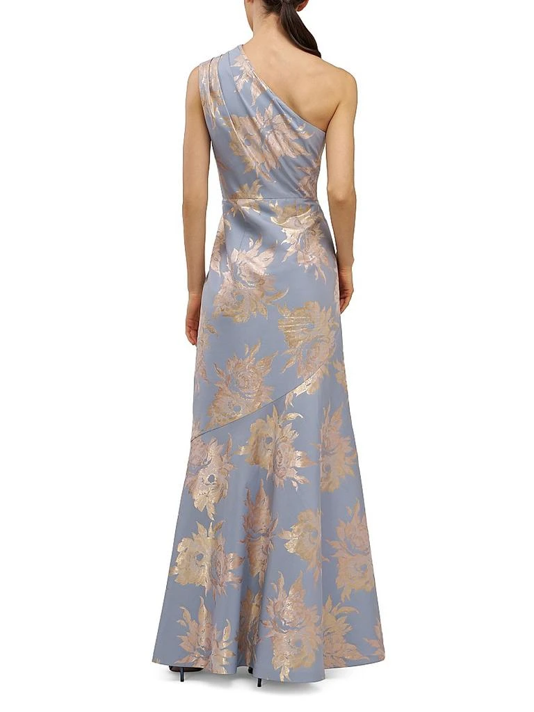 Kay Unger Gianella One-Shoulder Jacquard Gown 4
