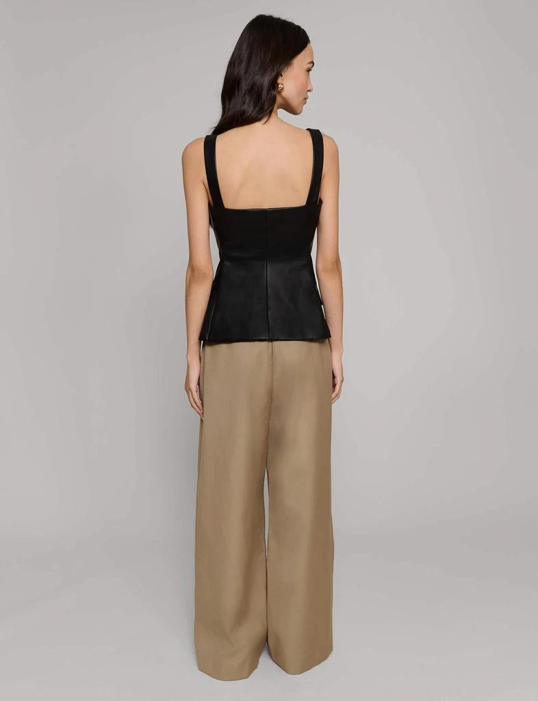 Pixie Market Agatha Leather Gold-Button Top 7