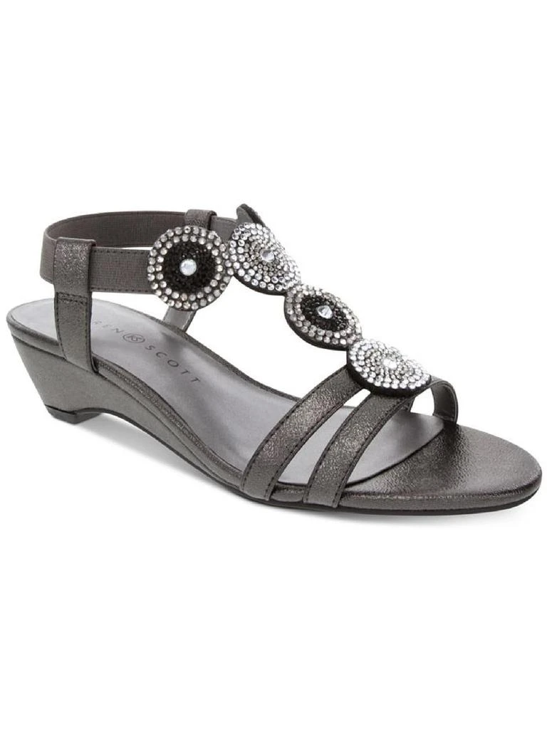 Karen Scott Catrinaa Womens Faux Leather Embellished Evening Sandals 7