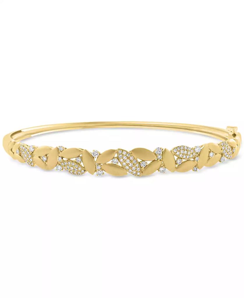 Effy EFFY® Diamond & Polished Navette Cluster Bangle Bracelet (1/2 ct. t.w.) in 14k Gold