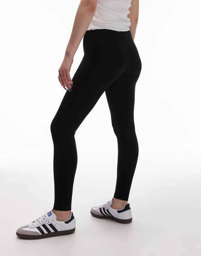Topshop Petite Topshop Petite basic ankle length legging in black 3