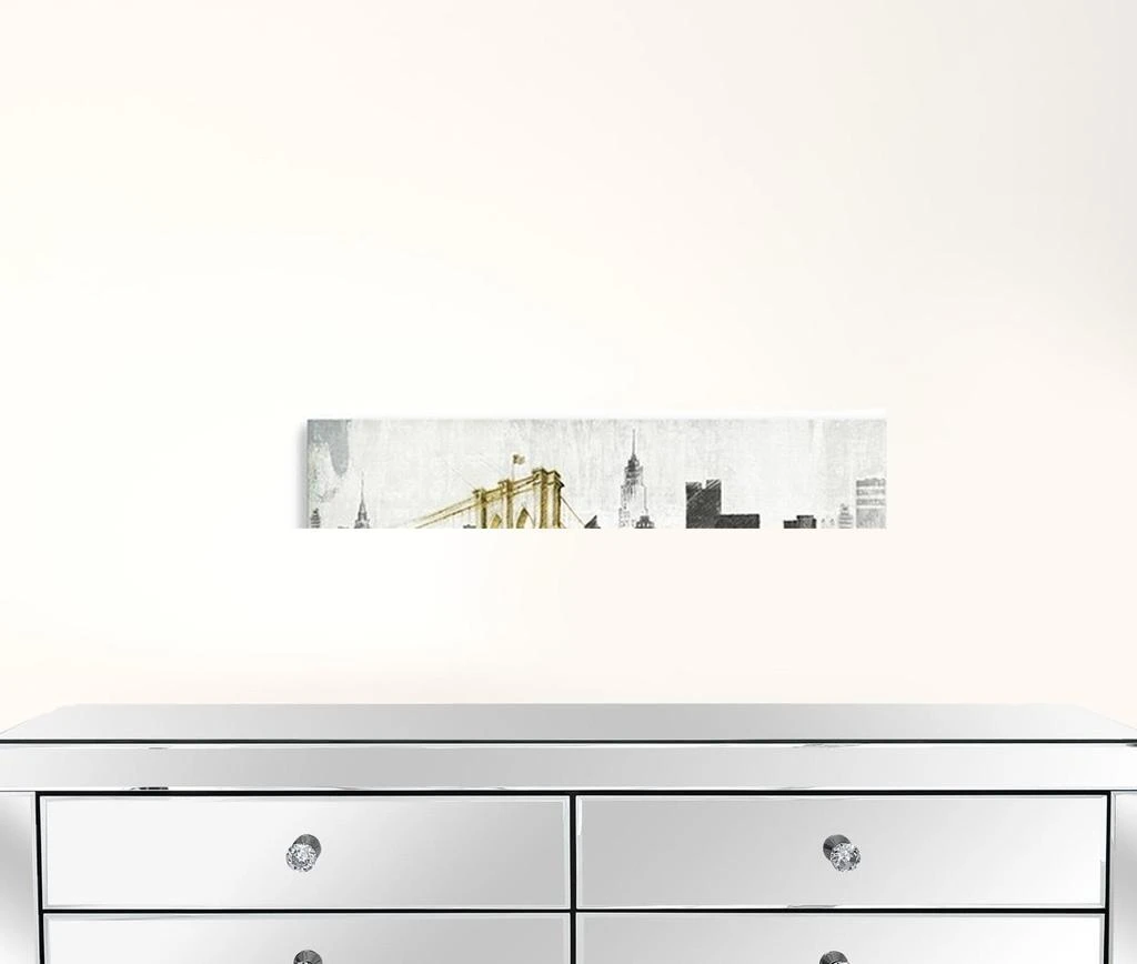 Hivvago Nyc Golden Bridge Skyline Unframed Print Wall Art