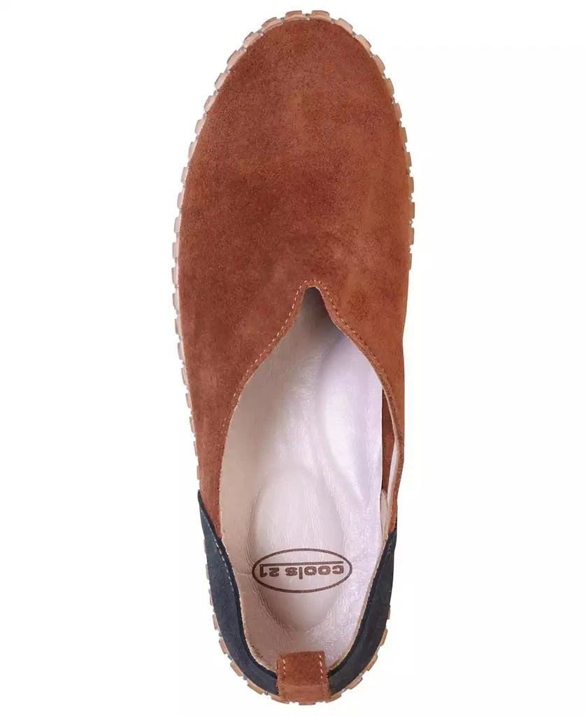 Cools 21 Women's Paisley Two Tone Suede Slip-On Flats 3