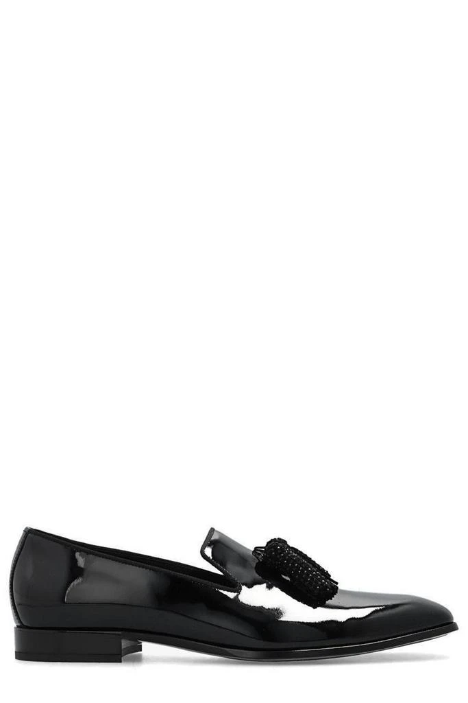 Jimmy Choo Jimmy Choo Tassel-Trim Square Toe Loafers 1