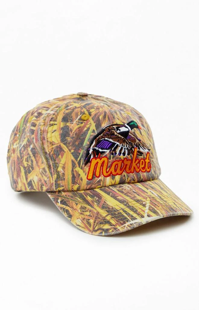 Market Duck Pond Camo 6-Panel Snapback Hat 1