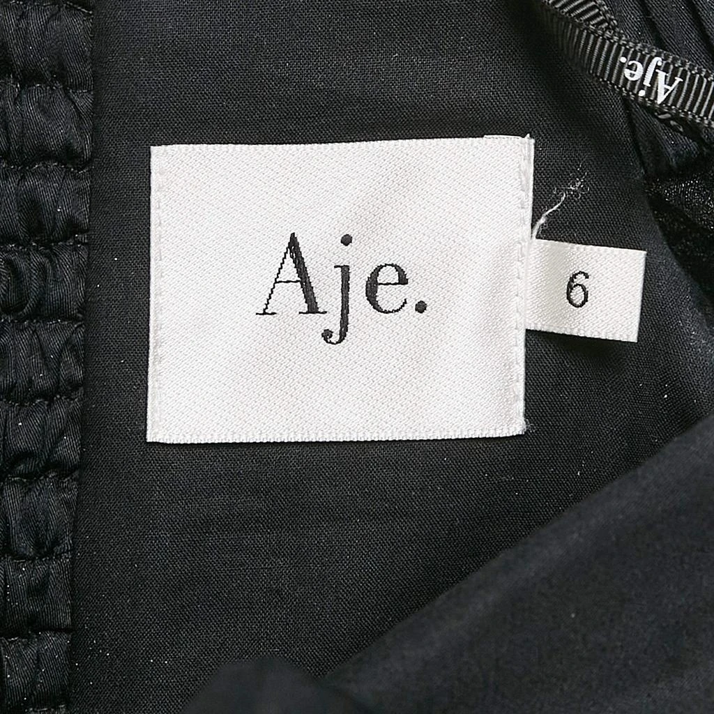 Aje Aje Black Cotton Bow Detail Off-Shoulder Midi Dress XS 4