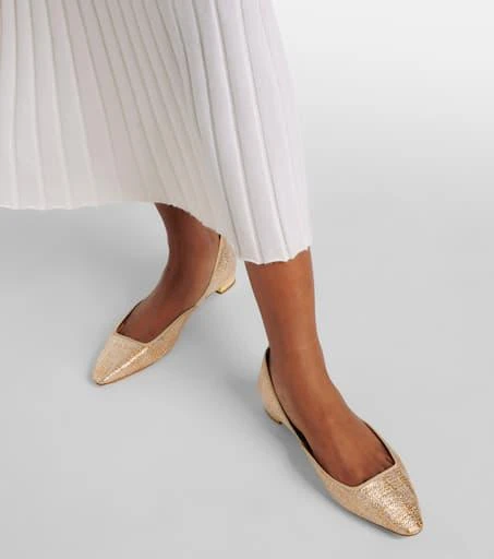 Aquazzura Maia canvas ballet flats 4