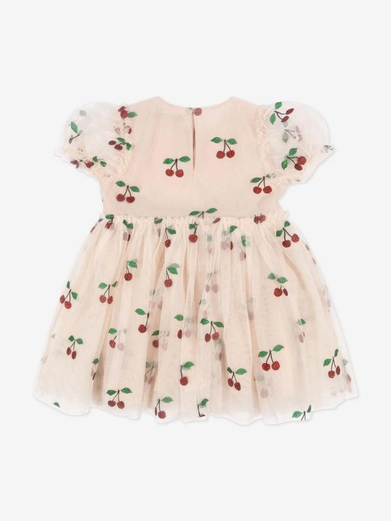 Konges Slojd Girls Tullie Cherry Dress in Ivory 3