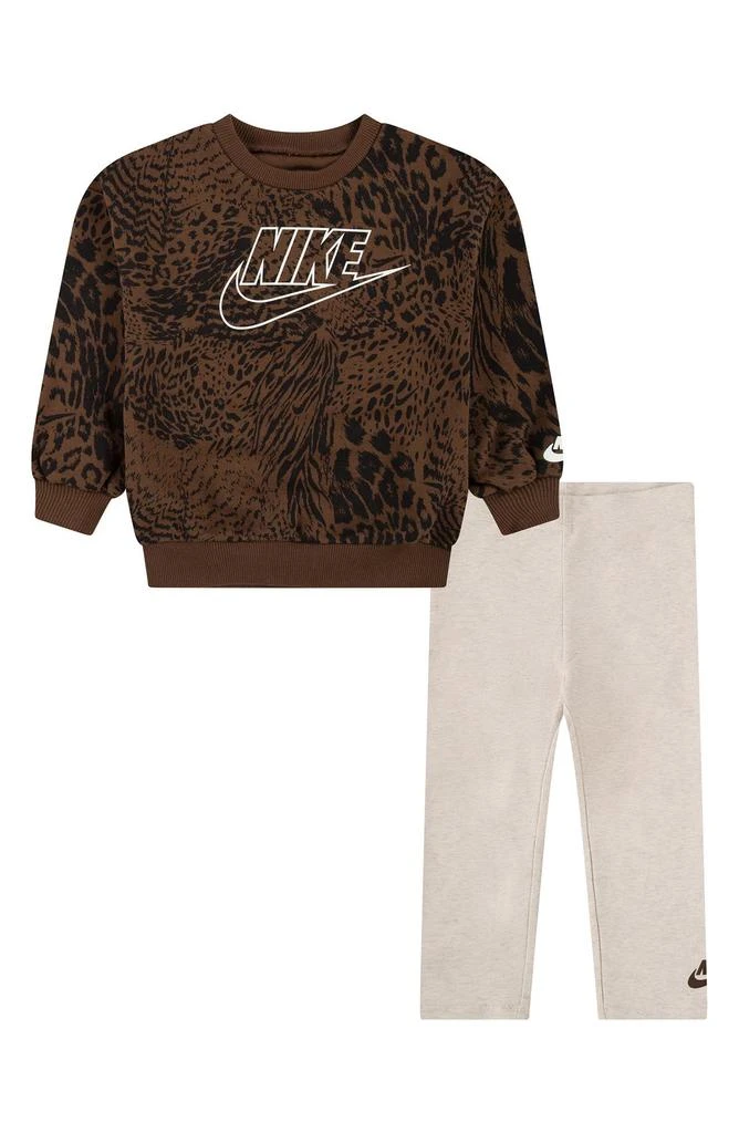 NIKE Kids' Home Swoosh Sweatshirt & Sweatpants Set