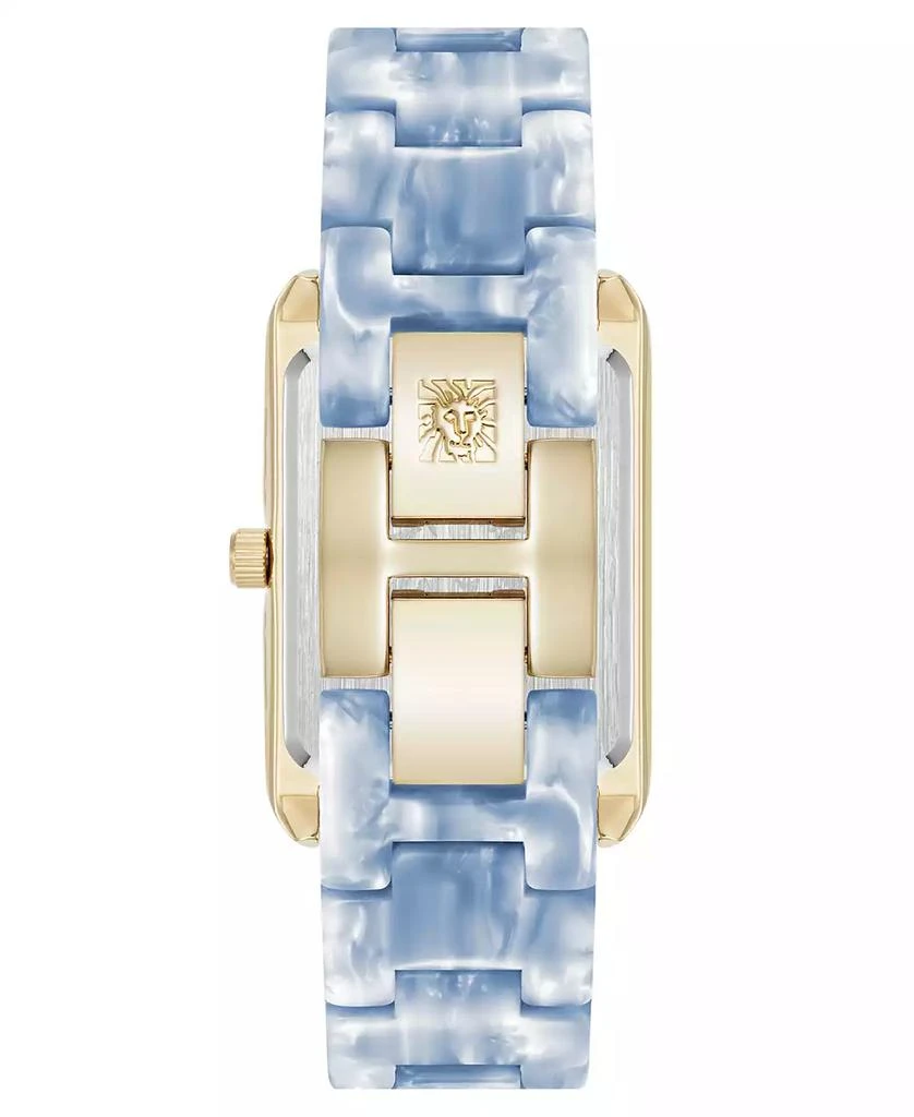 Anne Klein Women
s Quartz Delicate Rectangular Light Blue Acetate Bracelet Watch 3