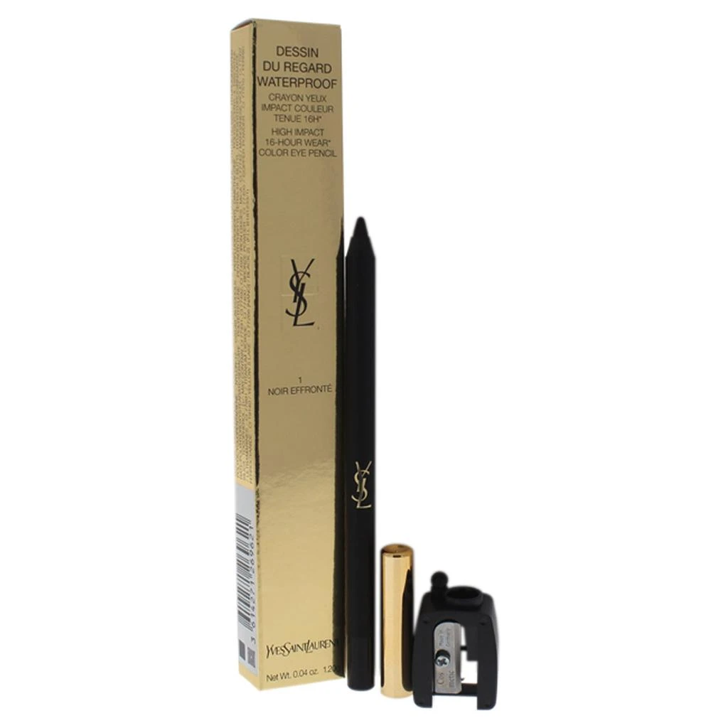 Yves Saint Laurent Dessin Du Regard Waterproof Eye Pencil - 1 Noir Effronte by Yves Saint Laurent for Women - 0.04 oz Eye Pencil 1