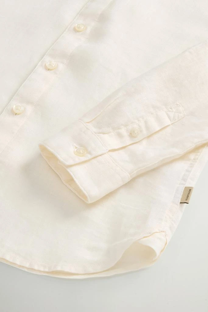 Woolrich Boys’ Garment-Dyed Pure Linen Shirt - Boys - White 4