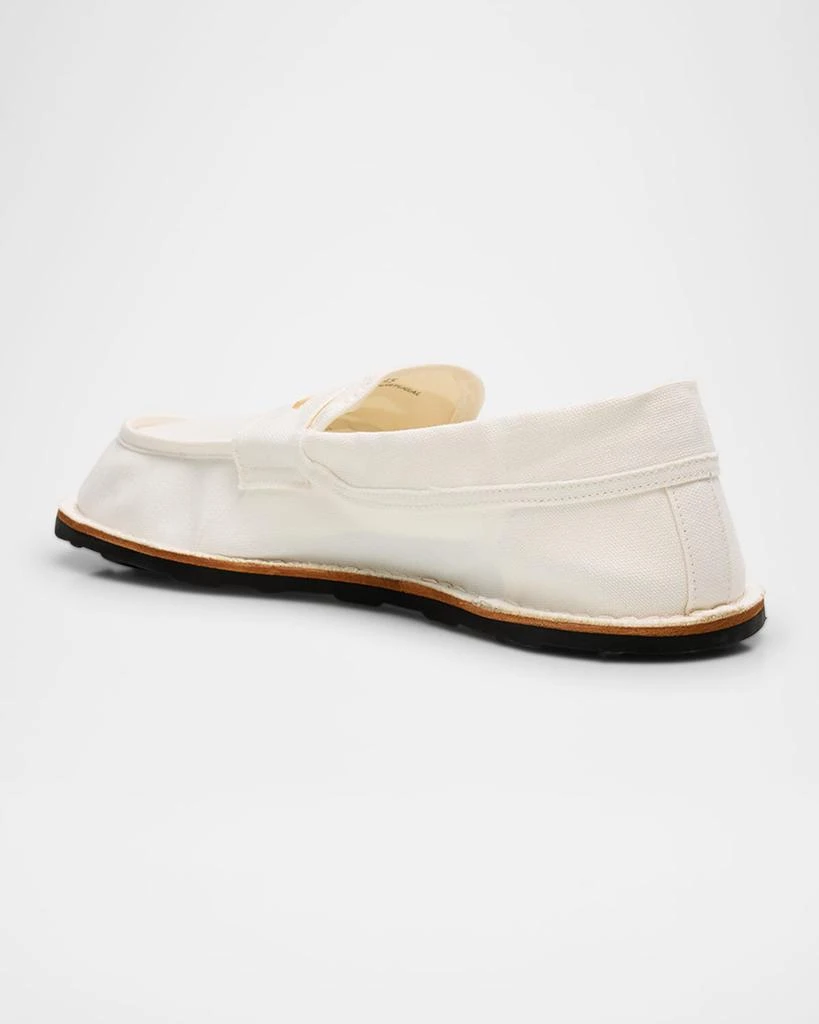 Moschino Men's Canvas Moc-Toe Penny Loafers 4
