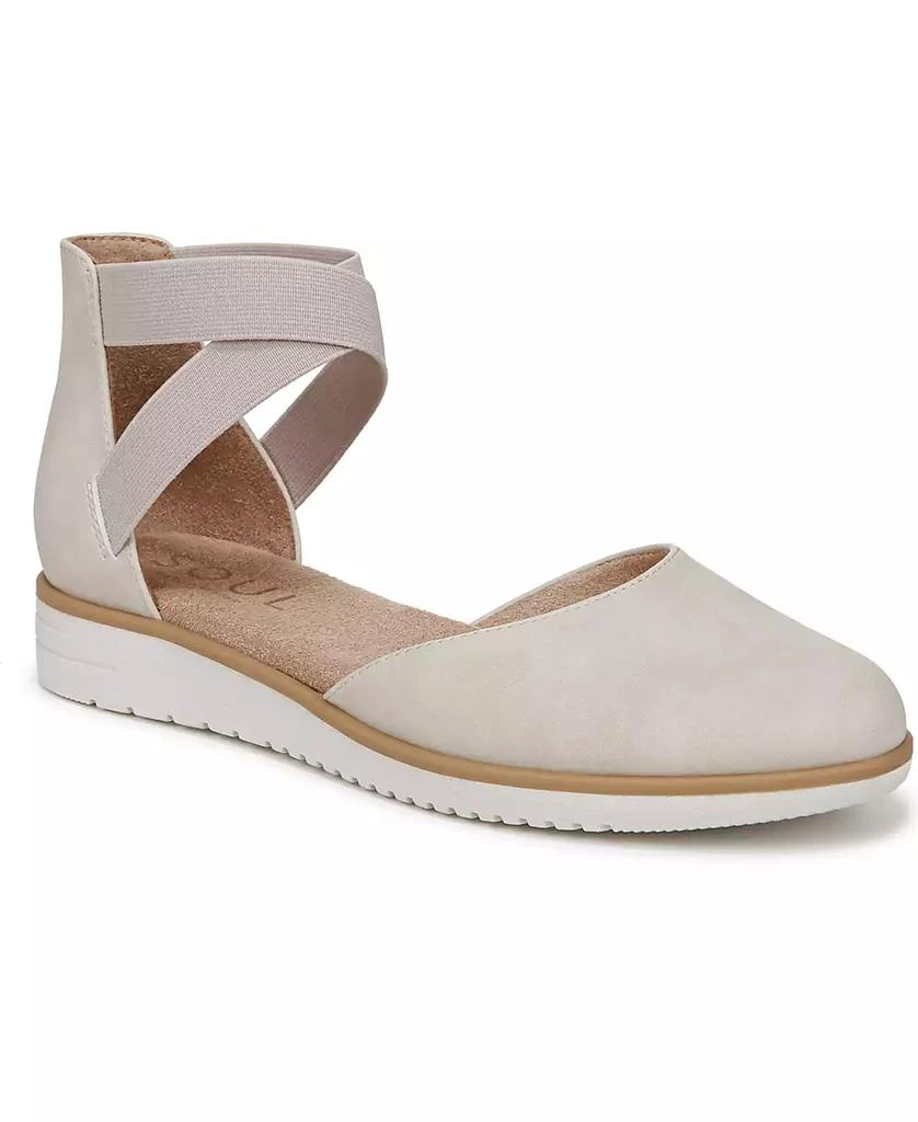 Soul Naturalizer Women's Intro Round Toe Slip On Low Wedge Flats 1