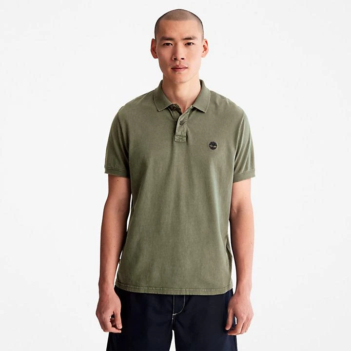 Timberland Sunwashed Jersey Polo Shirt for Men in Green 1