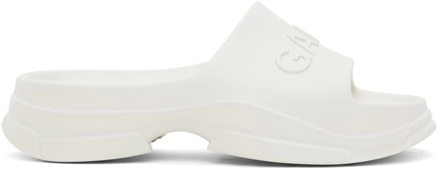 Ganni White Pool Slide Sandals 1