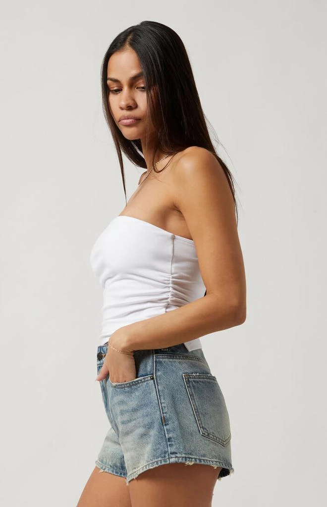 PacSun Medium Indigo Distressed Denim Mom Shorts 3
