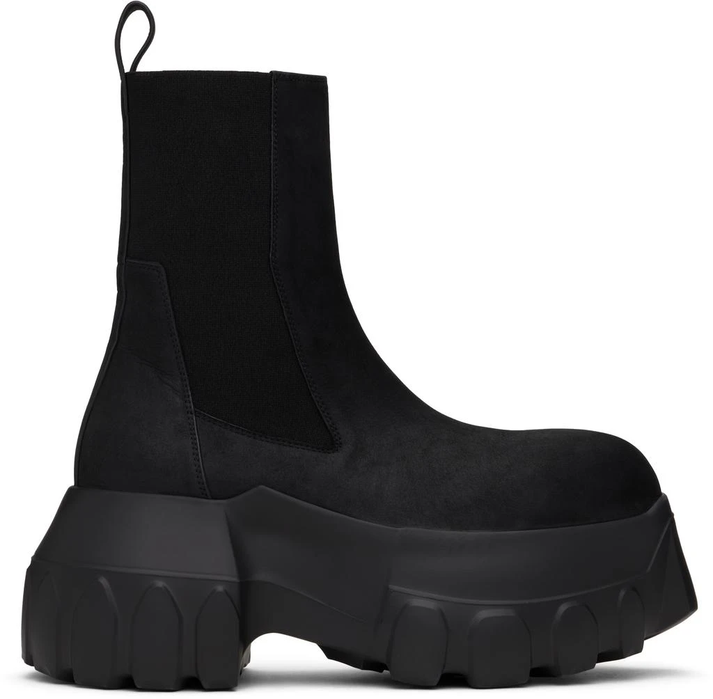 Rick Owens Black Porterville Beatle Mega Tractor Chelsea Boots 1