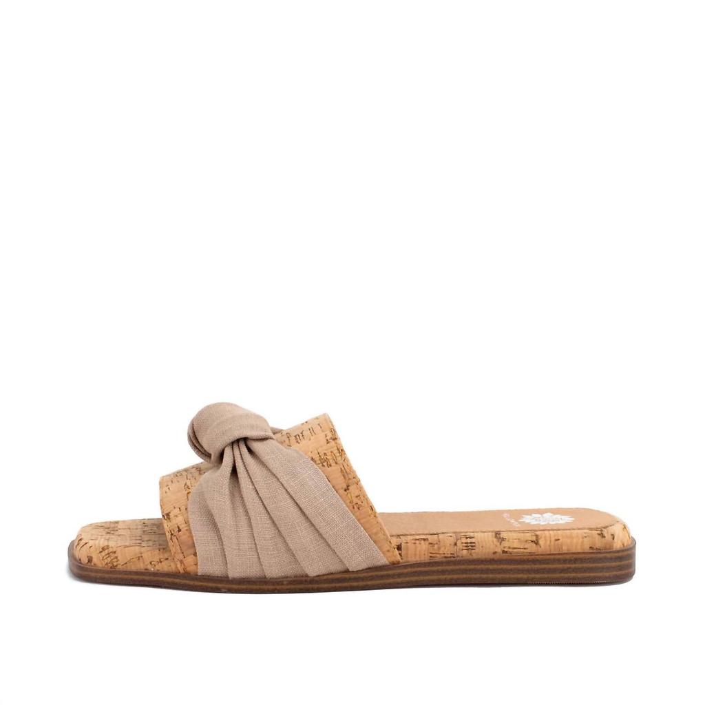 Yellow Box Women's Kimia Slide Sandal In Cork