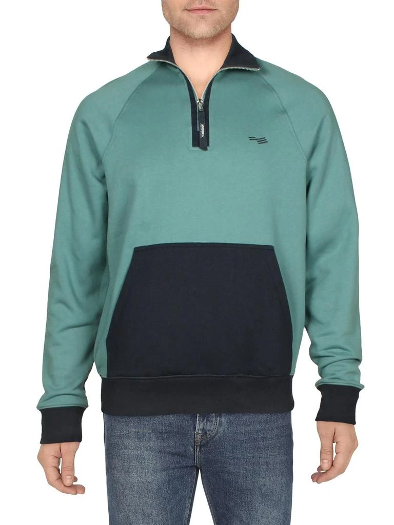 Perry Ellis Mens Neck Zip Pullover Sweatshirt 4