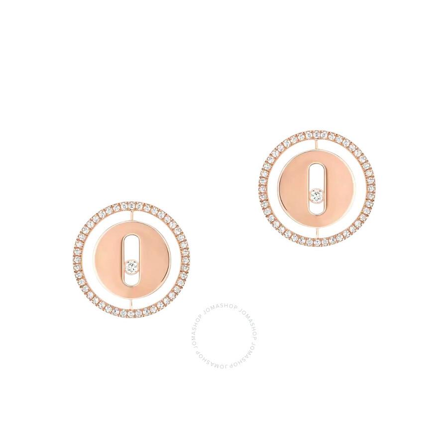 Messika Lucky Move 18k Rose Gold Diamond Earrings