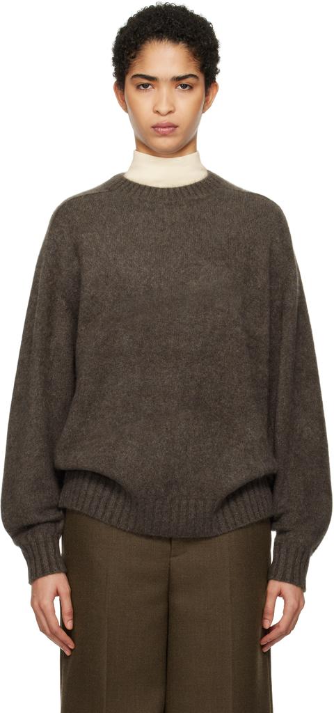 Carven Brown Knit Sweater