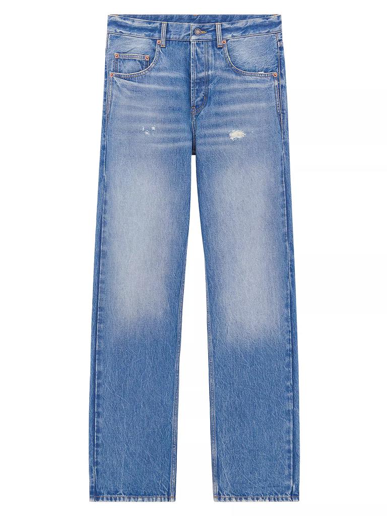Yves Saint Laurent Long Extreme Baggy Jeans In Denim - Pants