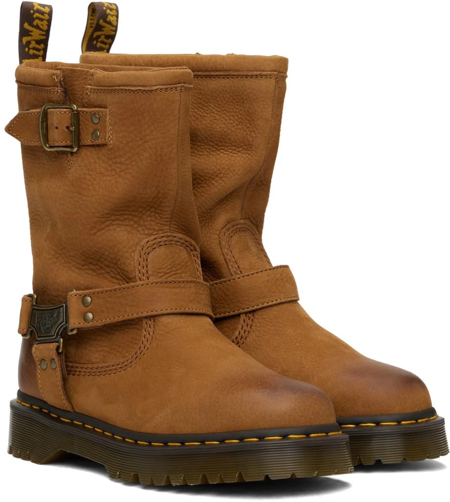 Dr. Martens Tan Anistone Hi Leather Biker Boots 4