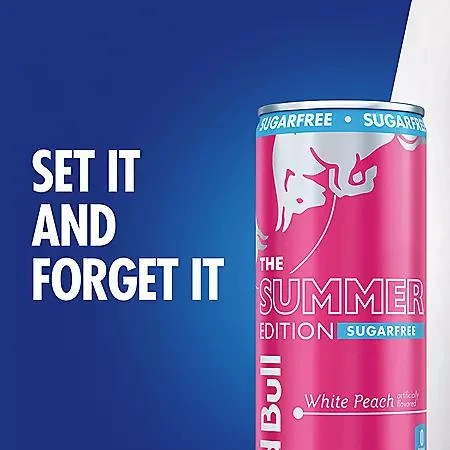 RED BULL Red Bull Sugar Free Summer Edition White Peach 8.4 fl. oz., 24 pk. 7