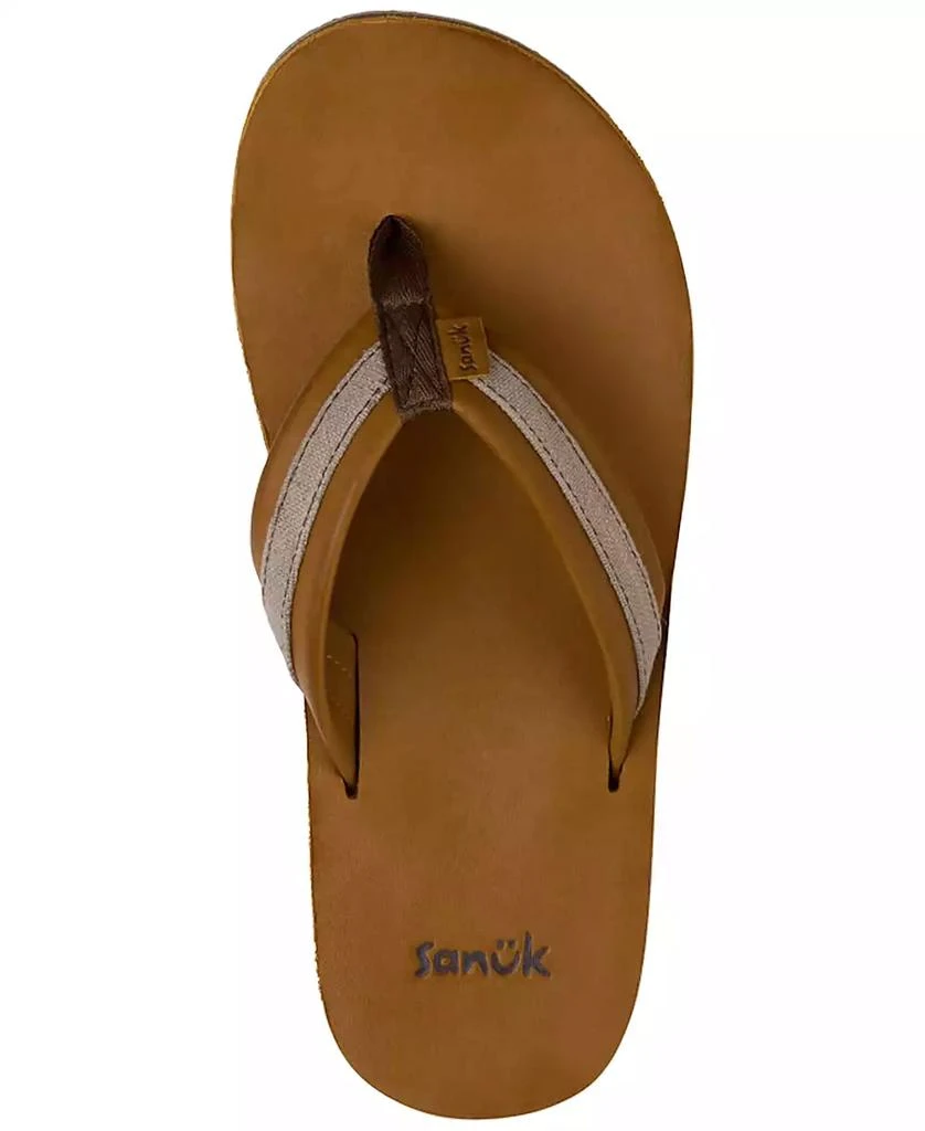 Sanuk Men's Hullsome Leather Flip-Flop Sandals 3