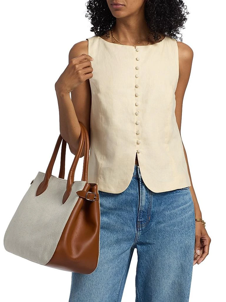 Reformation Addison Linen Vest Top 3