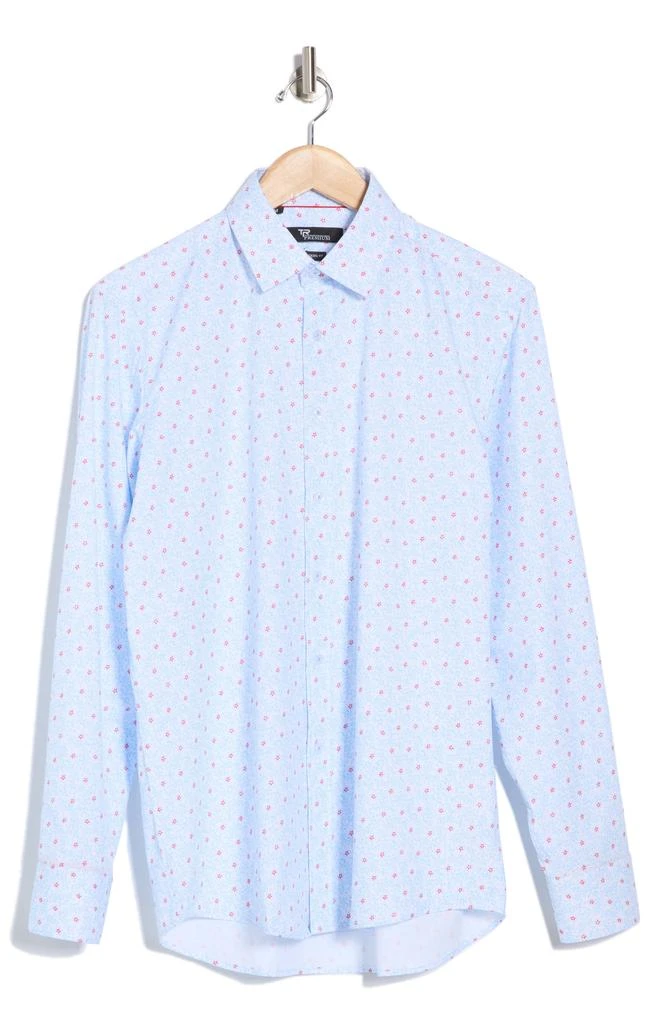 TR Premium Ditsy Floral Print Stretch Button-Up Shirt 3