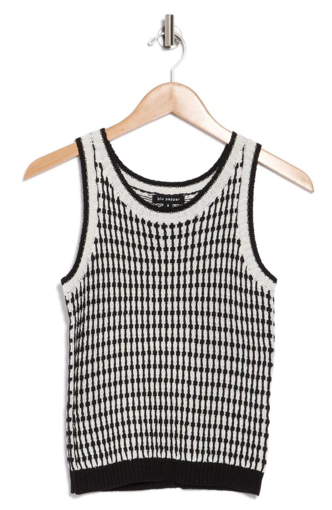 Blu Pepper Stripe Knit Sleeveless Sweater 3