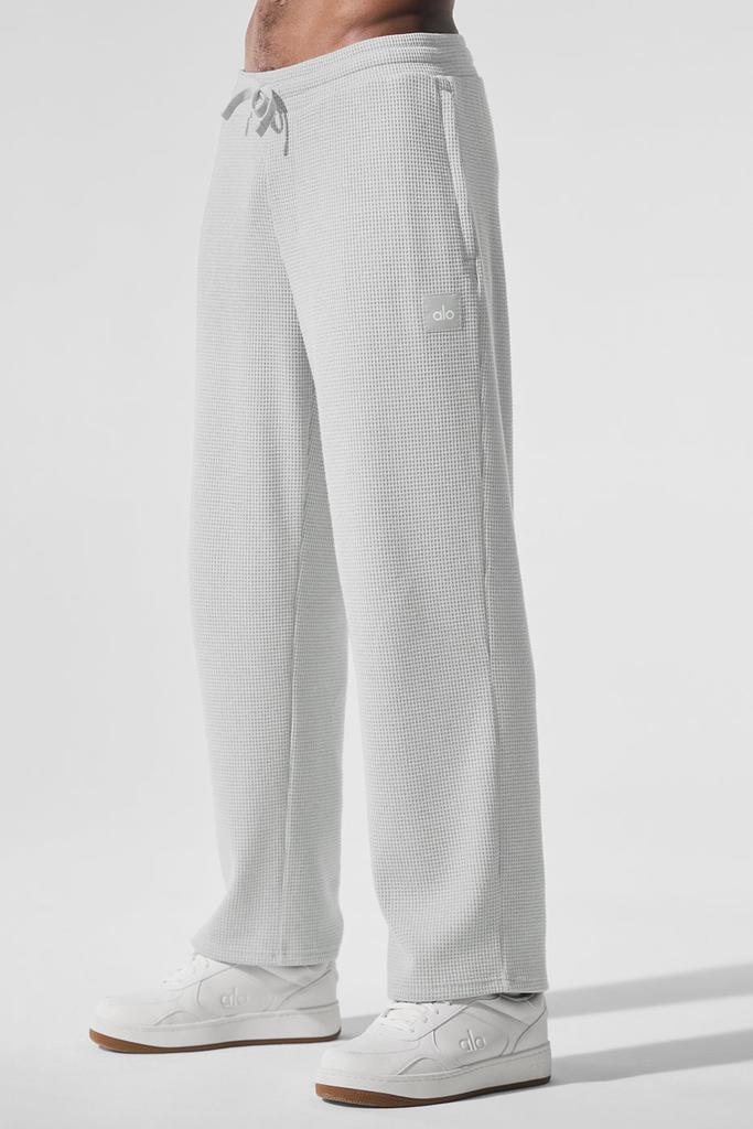 Alo Elevate Waffle Straight Leg Pant - Athletic Heather Grey