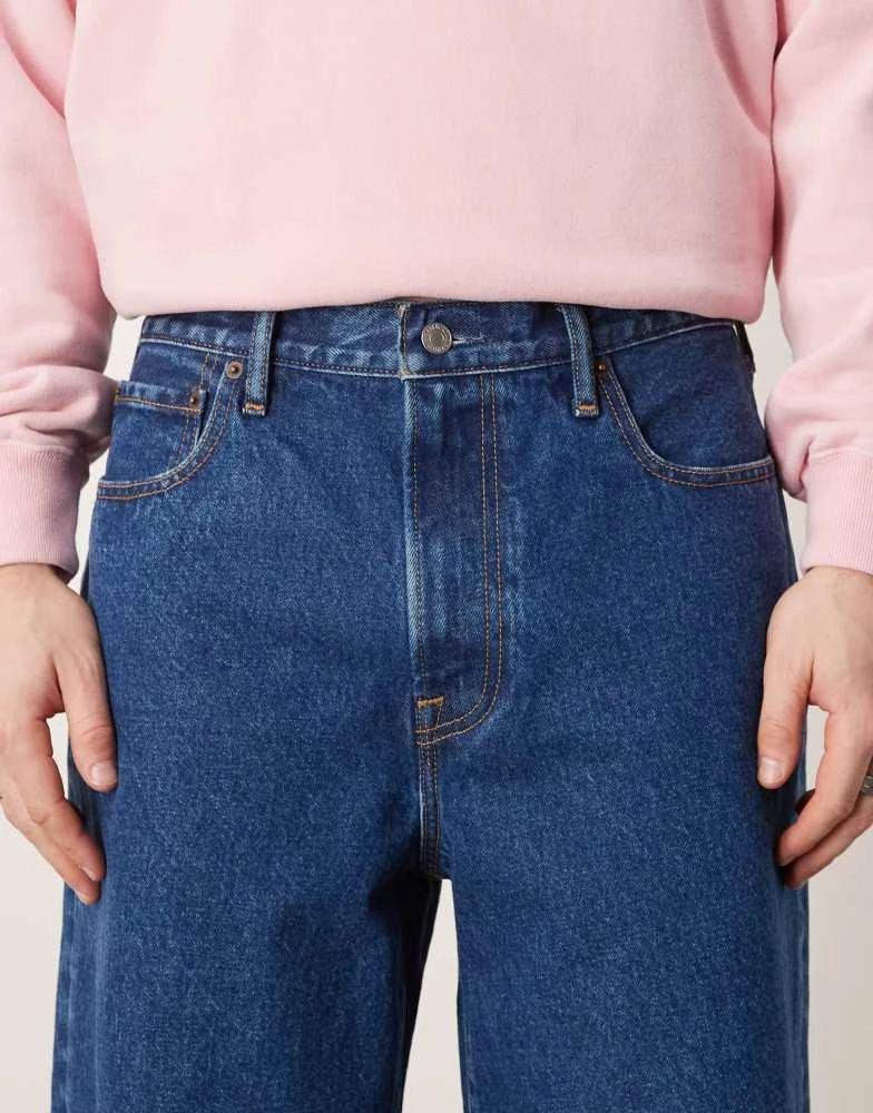Abercrombie & Fitch Abercrombie & Fitch baggy fit jeans in mid-blue wash 5