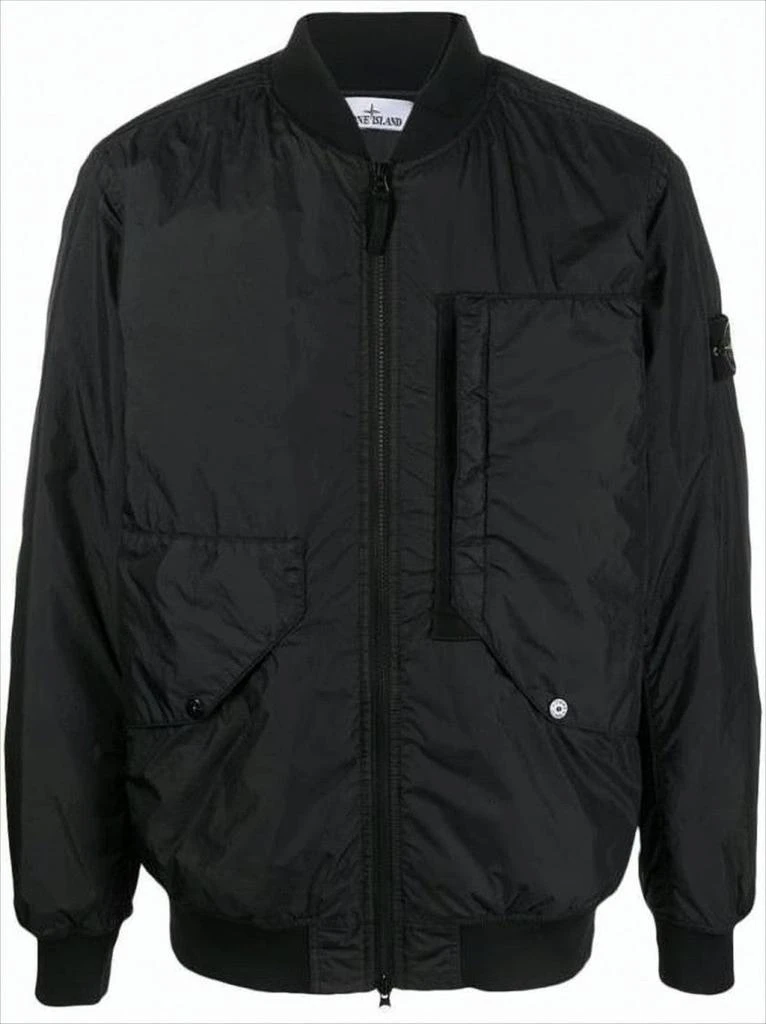 Stone Island Padded Jacket with Front Zip Closure