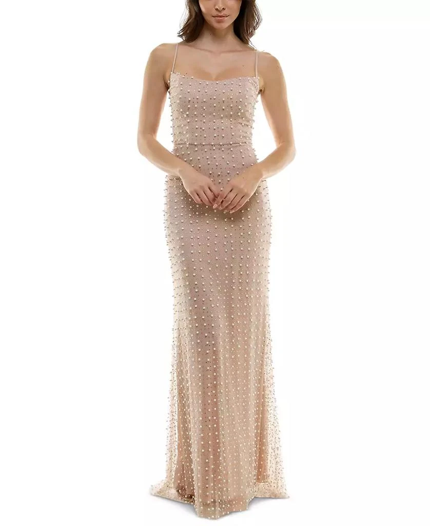 Juniors' Embellished Lace-Up-Back Sleeveless Gown  On Sale Now with Up to  81% Off | Discover Exclusive Deals & Savings at BeyondStyle  Authentic B  Darlin gown|juniors|dresses|clothe|women|dress with Limited-Time Discounts,  Free Shipping,