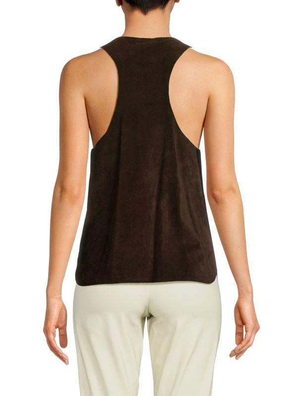 Tod's Drawstring Suede Sleeveless Top 2