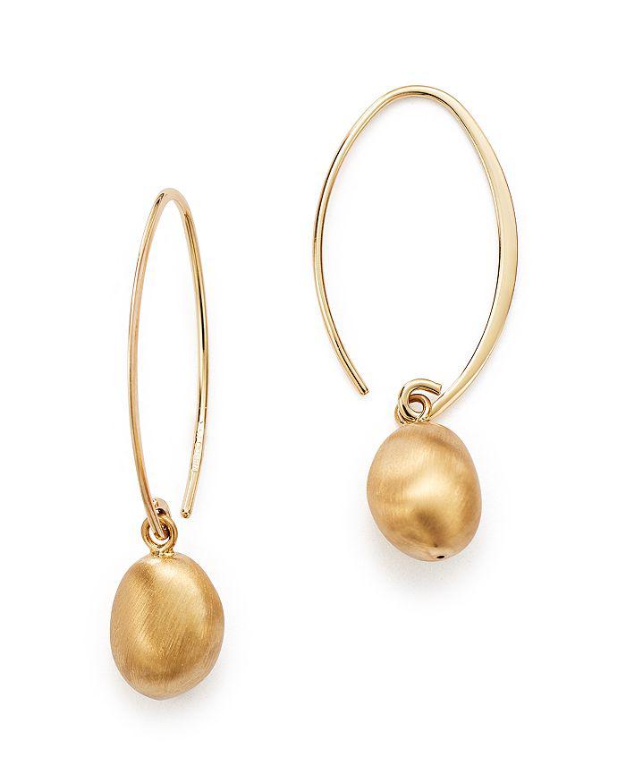Bloomingdale's 14K Yellow Gold Satin Drop Threader Earrings