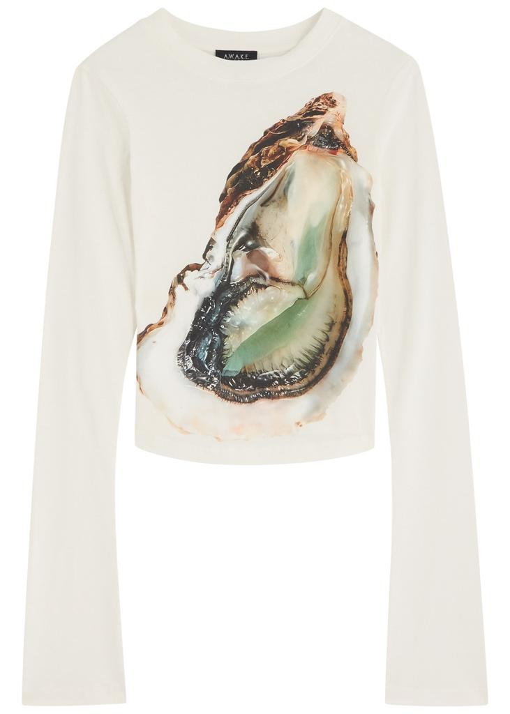 A.W.A.K.E MODE Printed cotton top